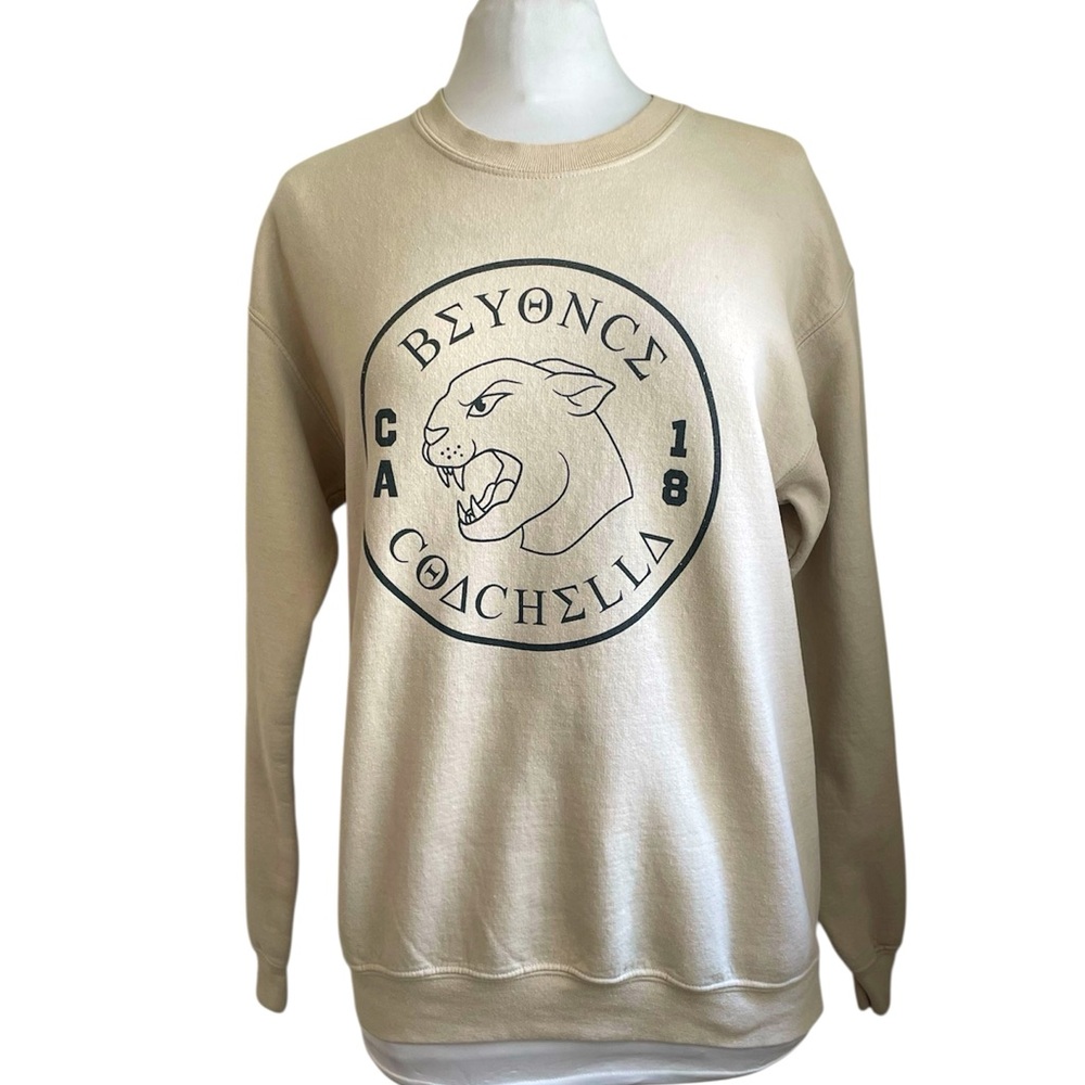 RARE! Beyoncé x Coachella 2018 Homecoming Black Panther Crewneck Sweatshirt Med